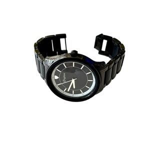 Brighton Carpenteria Watch Black Link Watch.  Clean lines works new battery
